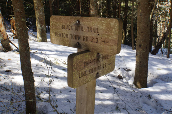 black mountain nh 52 with a viwe 52 wav black mountain trail sign chippewa trail
